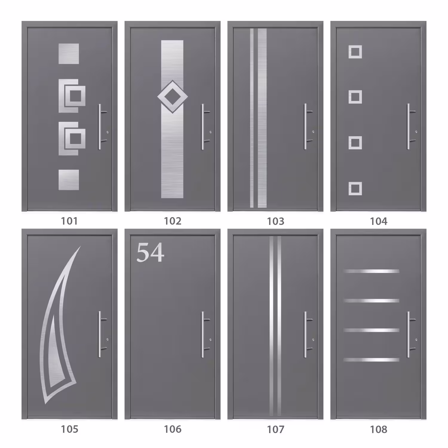 lauko durys RD67, front doors RD67, aliuminės durys